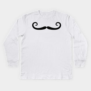 Squiggly Villain Mustache Kids Long Sleeve T-Shirt